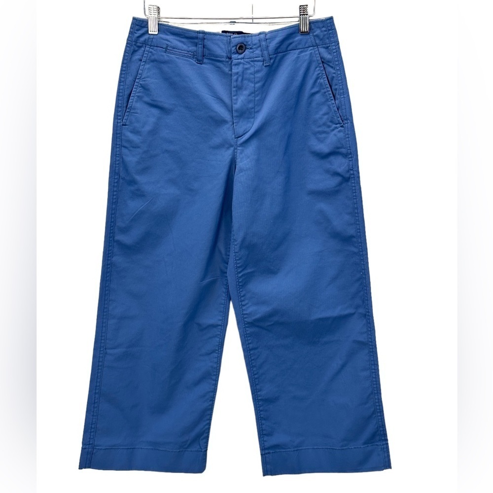 Polo Ralph Lauren Wide Leg Cropped Pants - Blue - size 4